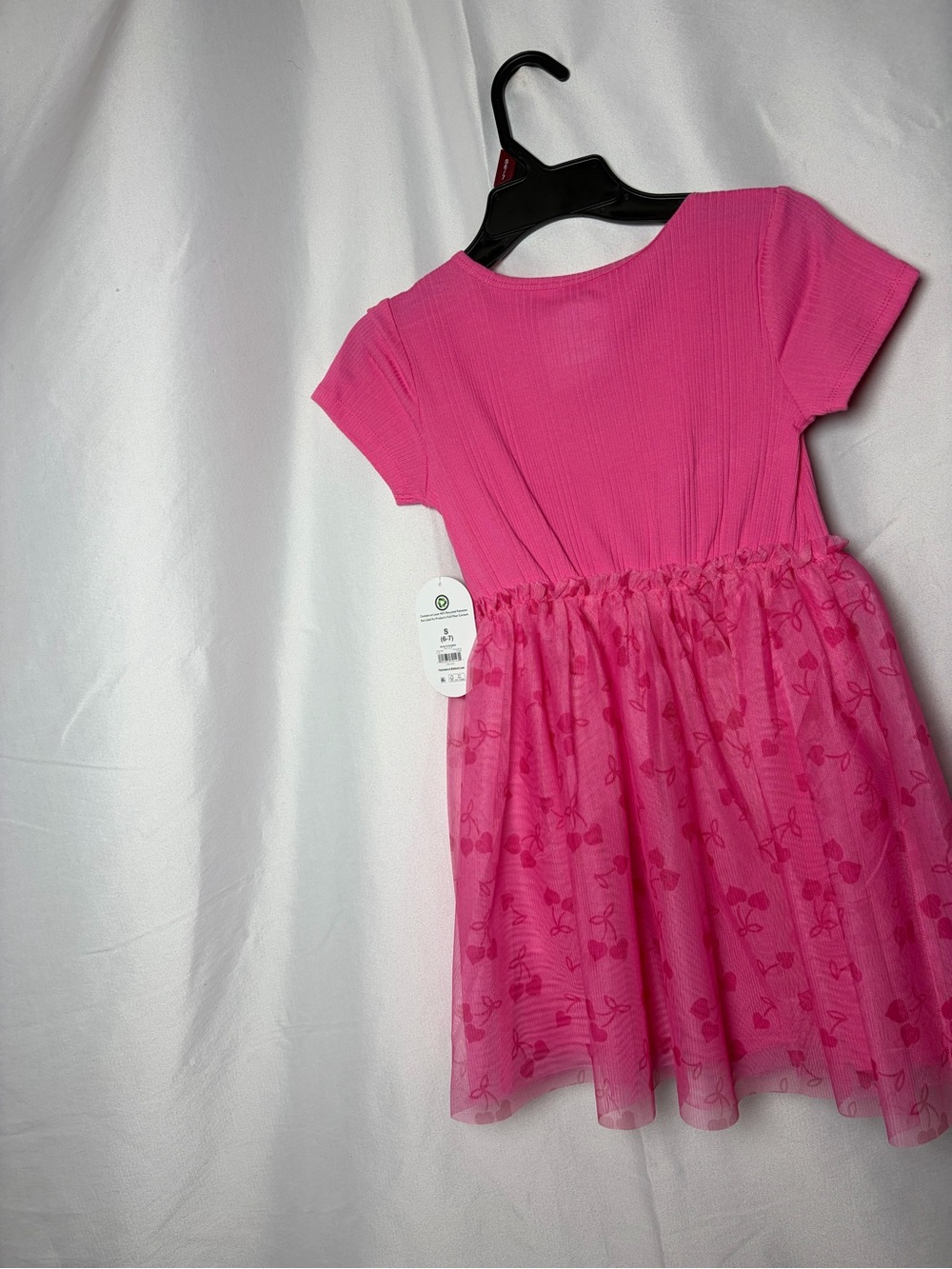 wonder nation Hot Pink Short-Sleeve Tulle Dress